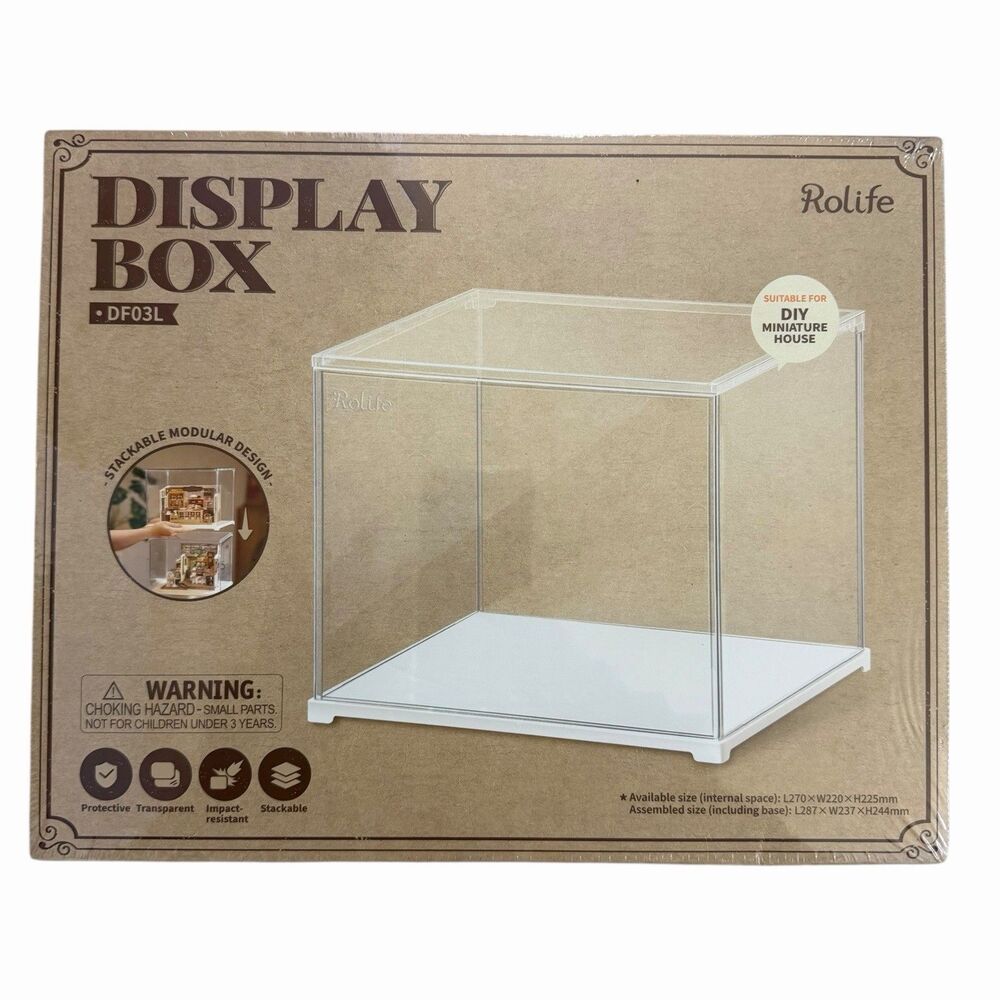 Rolife Display Box DF03L Clear Stackable Case DIY Miniature House Showcase - Picture 3 of 6